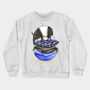 Tapir - Malayan tapir - Princess on a pea Crewneck Sweatshirt